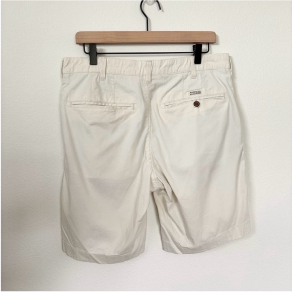 Faherty Chino Shorts 9 Inch Inseam Casual Fit Tencel Cotton White Cream Size 34 - Picture 5 of 6
